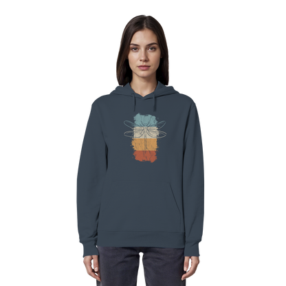 Retro Kunst Libelle | Vintage Dragonfly - Organic Hoodie
