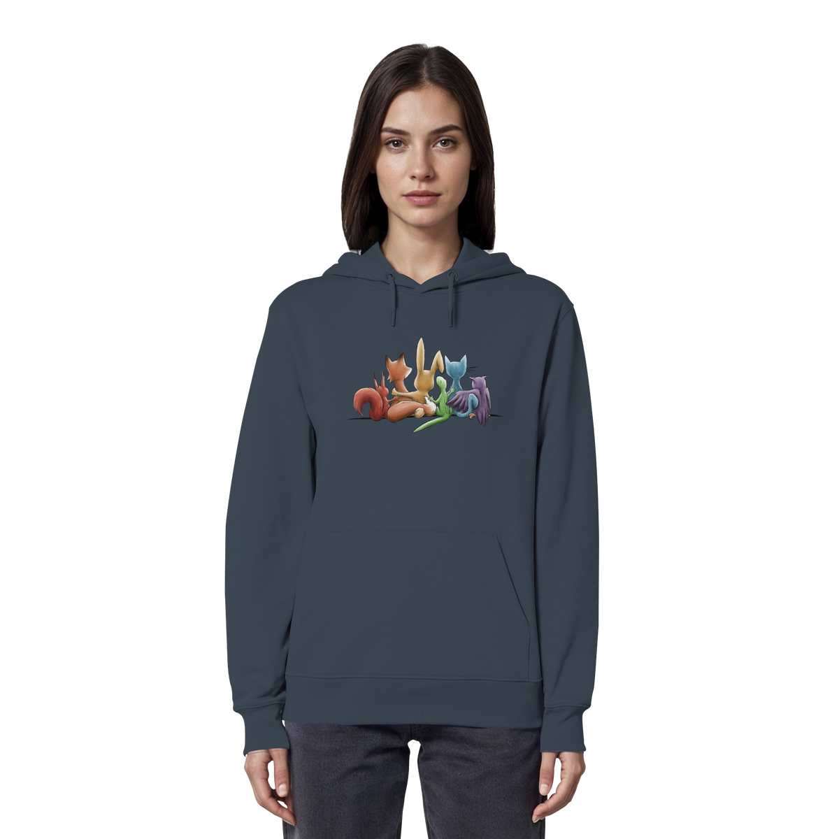 Regenbogen Tiere für Freundschaft, Toleranz und Vielfalt - Organic Hoodie
