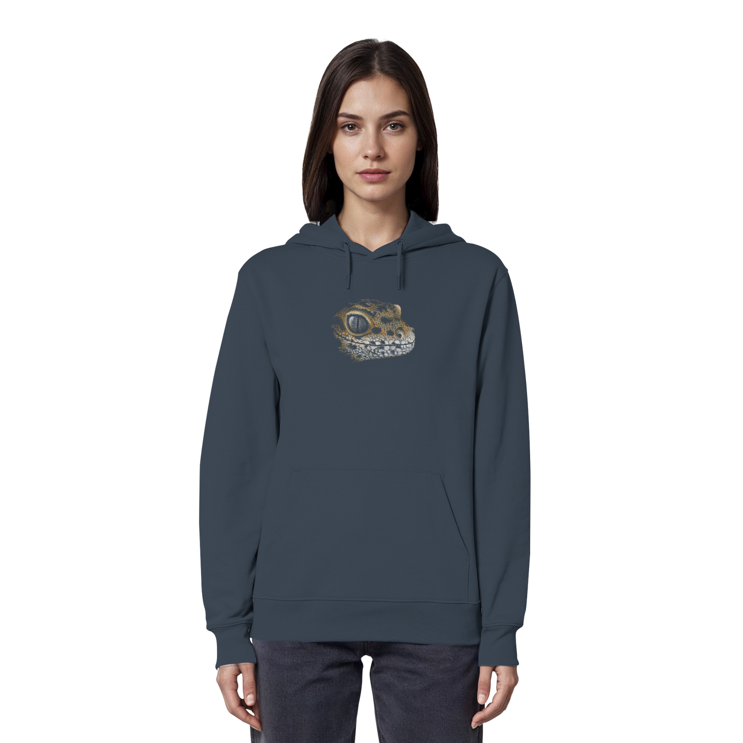 Leopard Gecko Skizze Kritzelkunst - Organic Hoodie