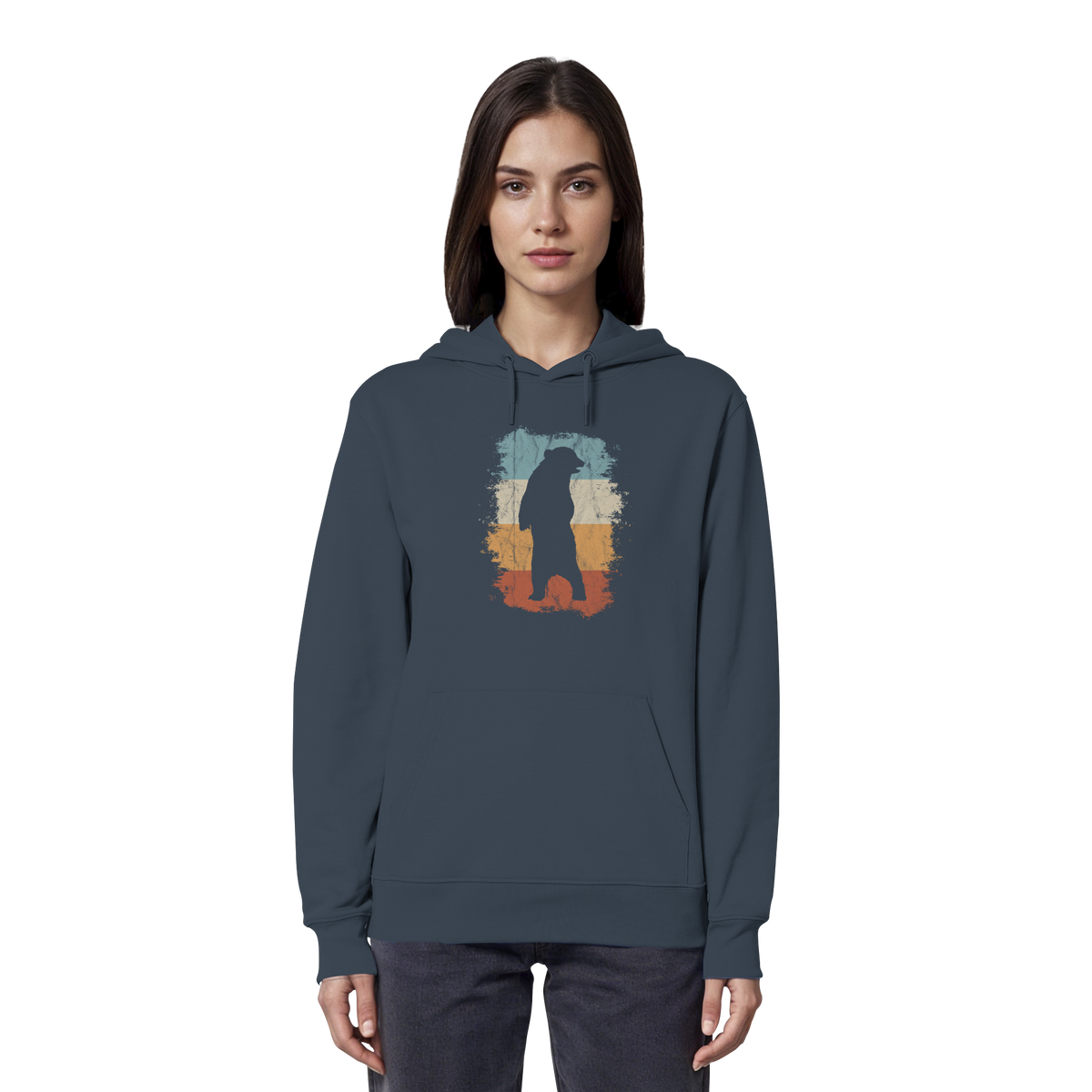 Retro Bären-Silhouette - Organic Hoodie