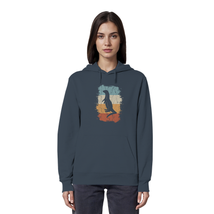 Retro Otter Fischotter Silhouette - Organic Hoodie