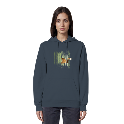 Fuchs im Zwielicht-Wald - Organic Hoodie