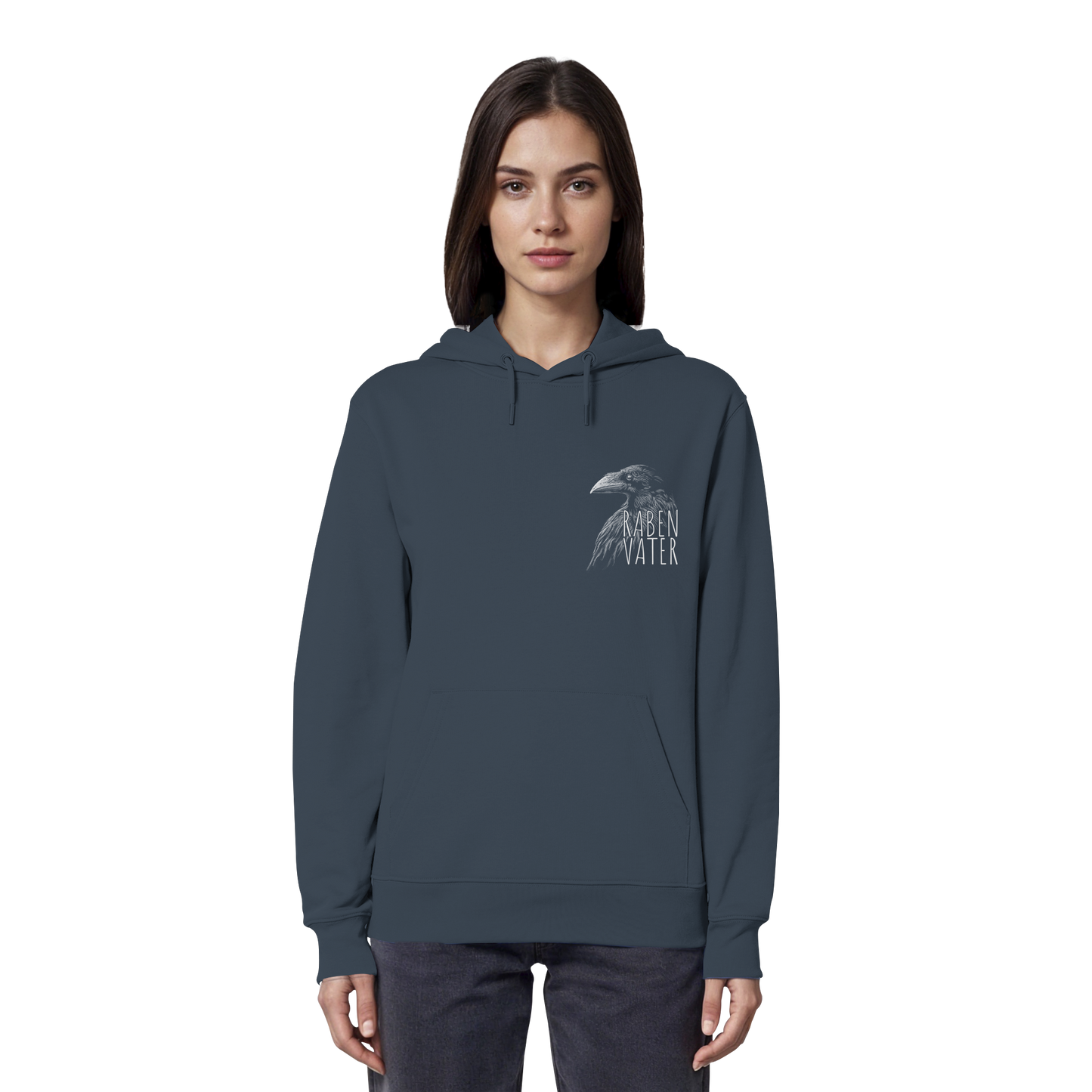 Rabenvater schwarzer Rabe Krähe - Organic Hoodie