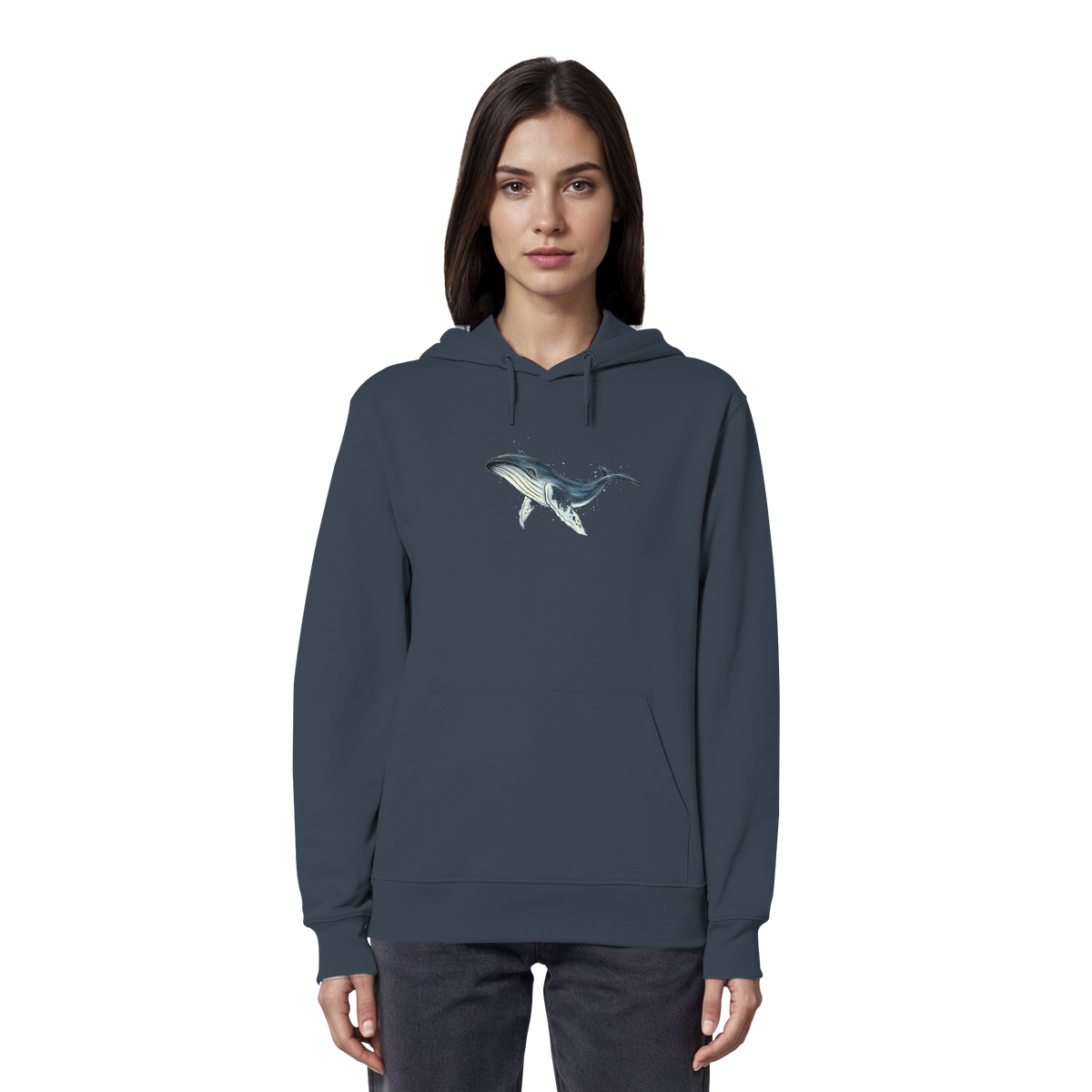 Tiefsee Ozean-Riese Buckelwal - Organic Hoodie