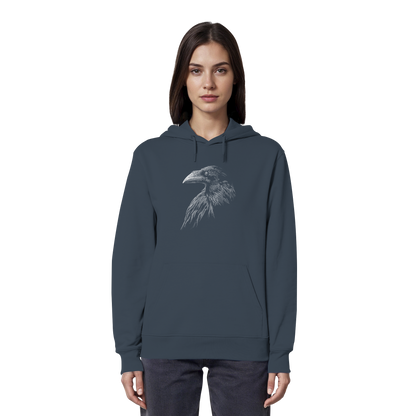 Kritzelkunst Rabe Krähe - Organic Hoodie