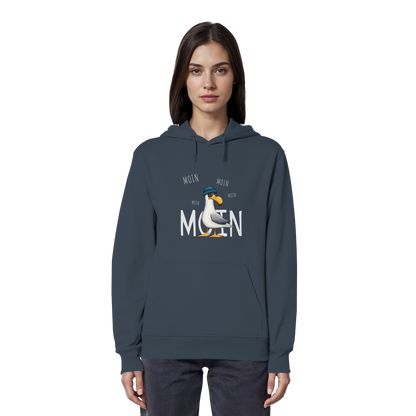 Moin Moin Lässige Hipster Möwe  - Organic Hoodie