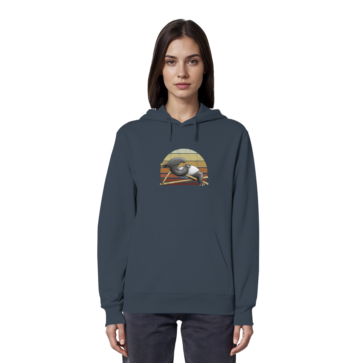 Lässiger Retro Sundown Tapir - Organic Hoodie