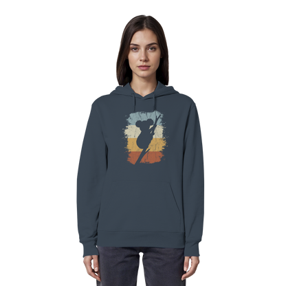 Retro kletternder Koala-Bär - Organic Hoodie