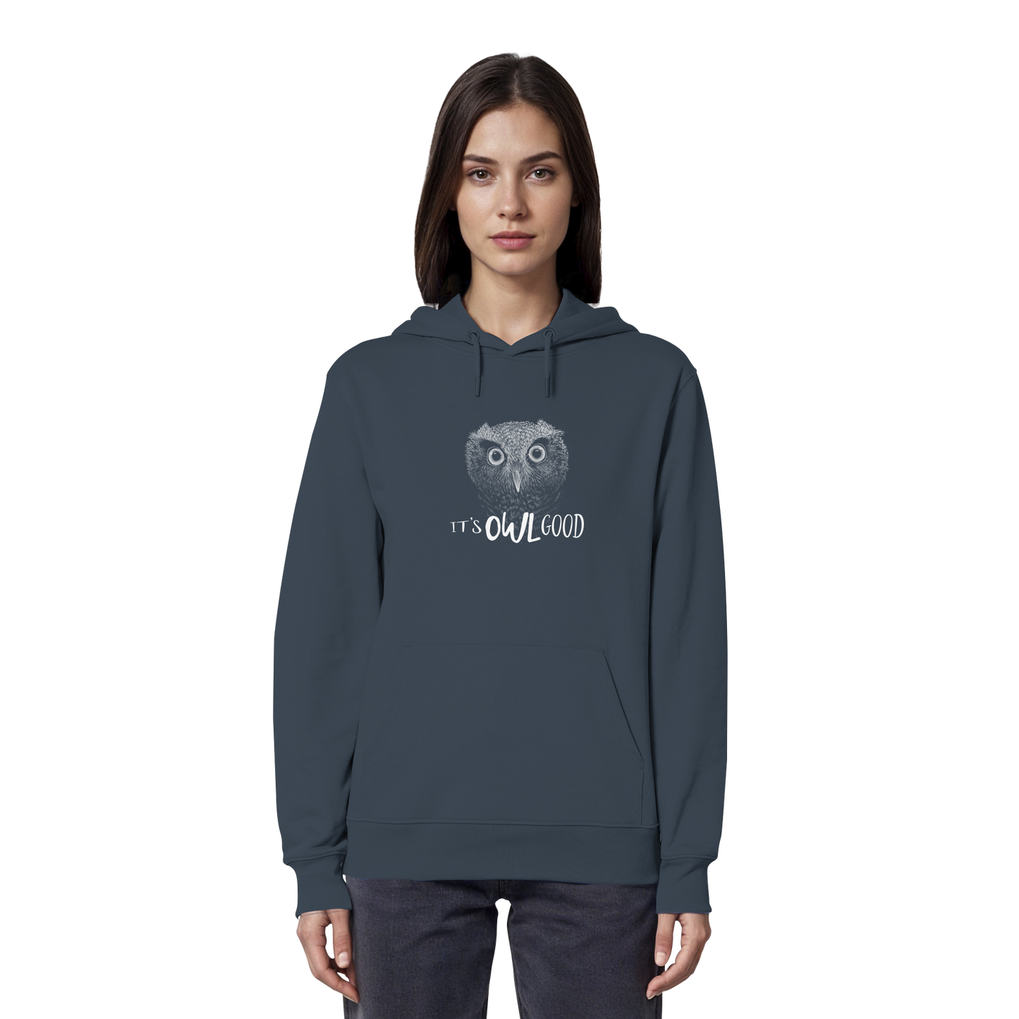 OWL Good | Kritzel-Kunst-Eule - Organic Hoodie
