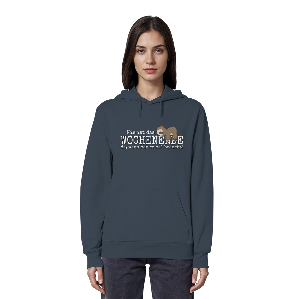 Kawaii Faultier Wochenende - Organic Hoodie
