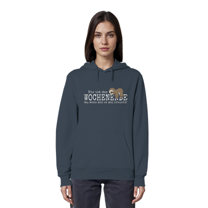 Kawaii Faultier Wochenende - Organic Hoodie