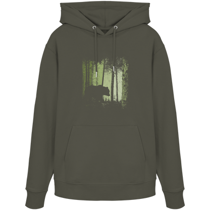 Braunbär im Zwielicht Wald - Organic Hoodie
