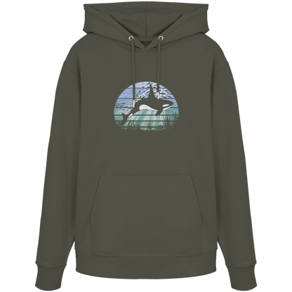 Retro Tiefsee Schwertwal Orca - Organic Hoodie