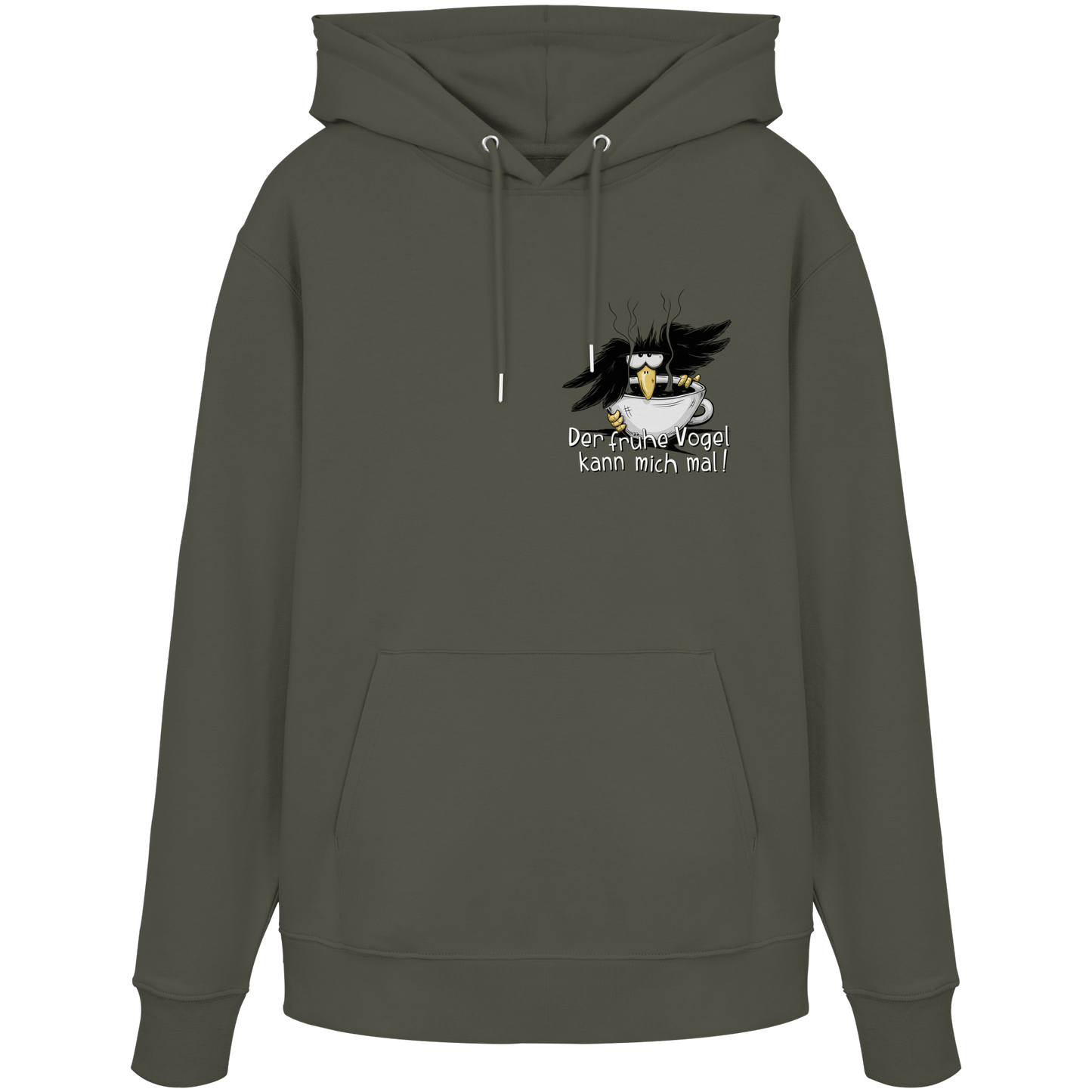 Der frühe Vogel kann mich mal | Kaffee Rabe - Organic Hoodie