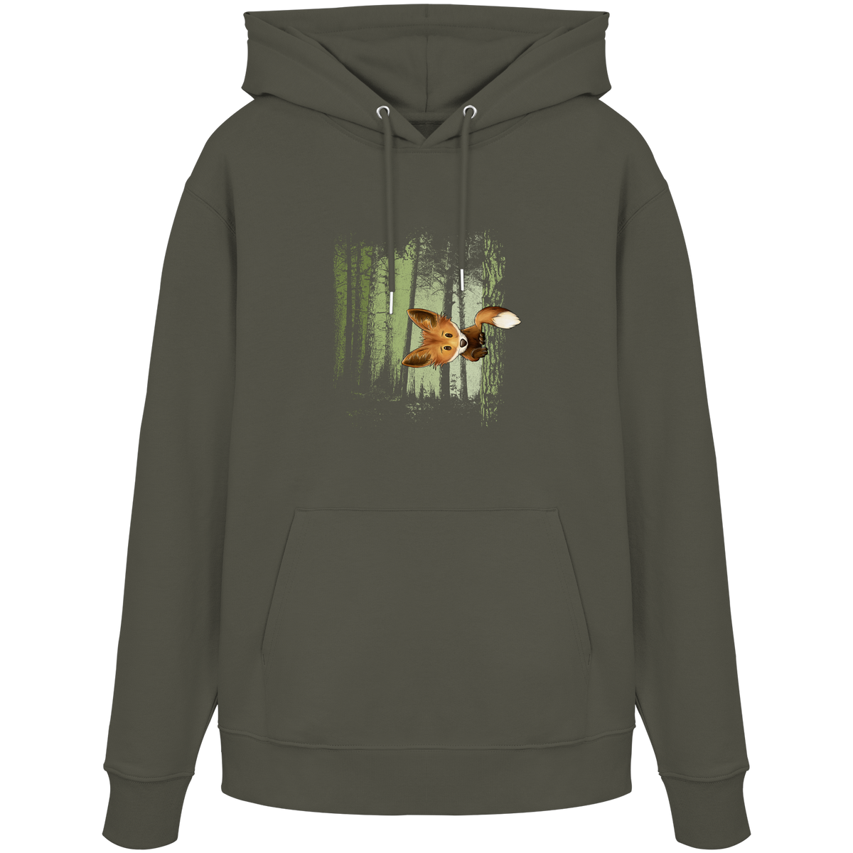 Fuchs im Zwielicht-Wald - Organic Hoodie