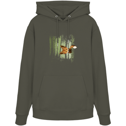 Fuchs im Zwielicht-Wald - Organic Hoodie