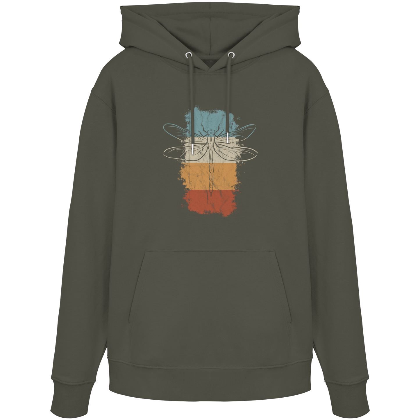 Retro Kunst Libelle | Vintage Dragonfly - Organic Hoodie