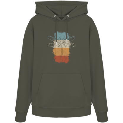 Retro Kunst Libelle | Vintage Dragonfly - Organic Hoodie