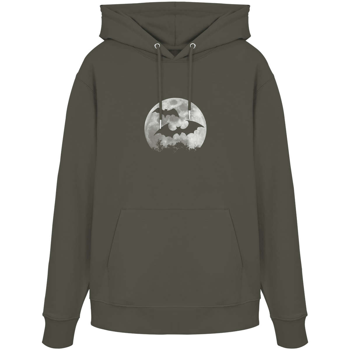 Fledermaus Silhouetten bei Vollmond - Organic Hoodie