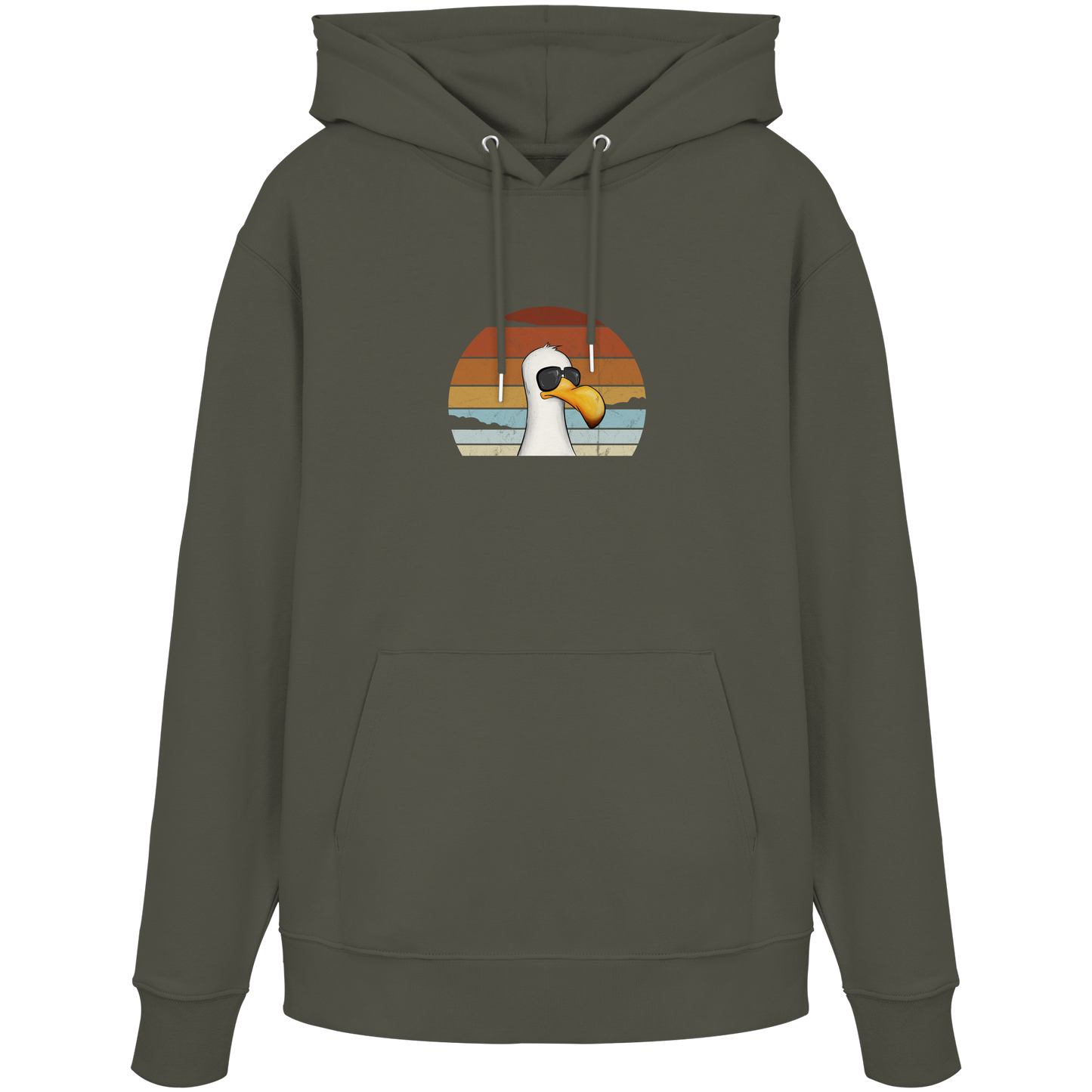 Cool lässige Retro Möwe - Organic Hoodie