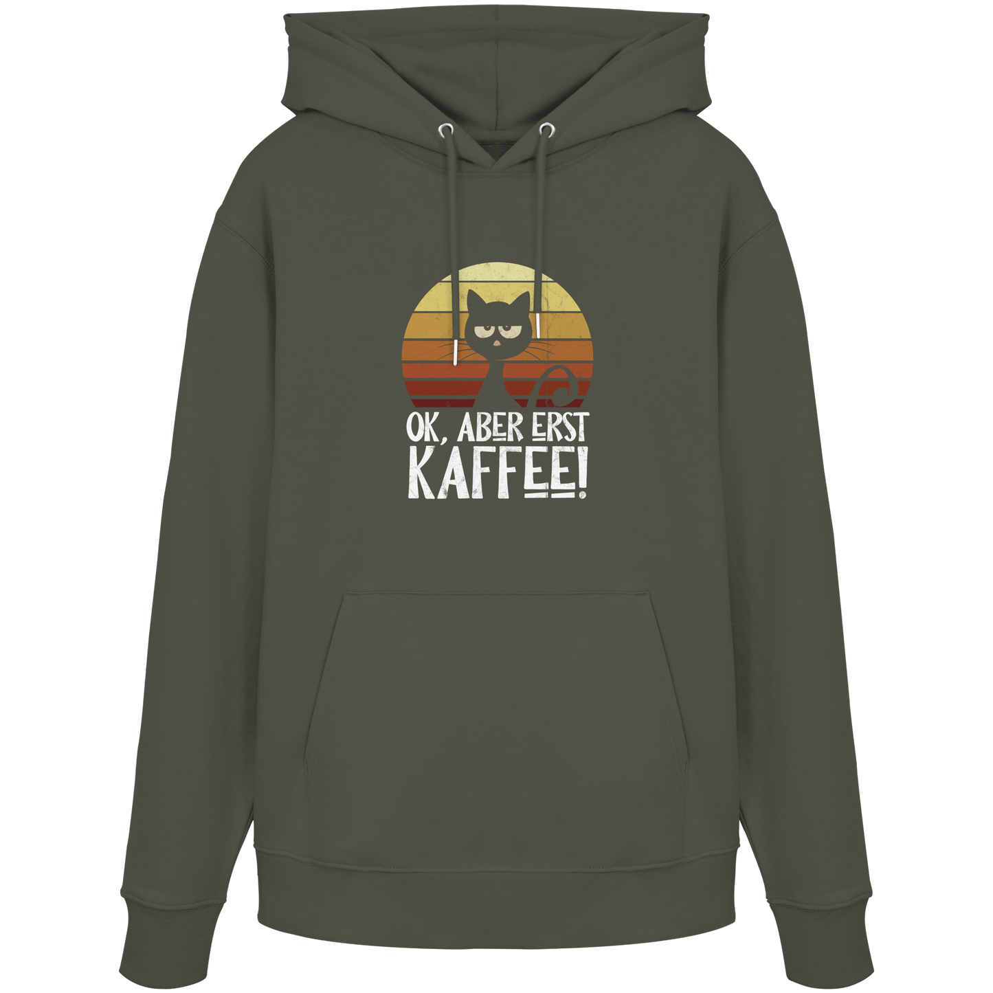 Ok, aber erst Kaffee | launische Katze - Organic Hoodie