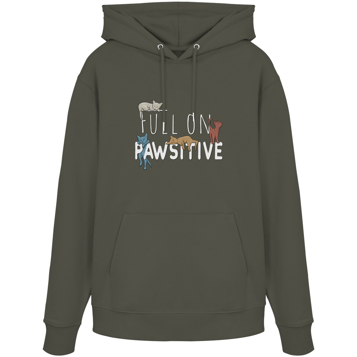 Full On Pawsitive! Gechillte Katzen - Organic Hoodie