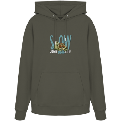 Slow Down Your Life Schildkröte - Organic Hoodie