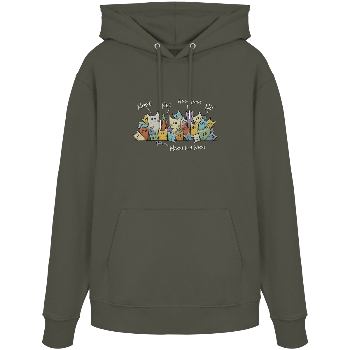 Nope, Nee, Nö Katzen - Organic Hoodie