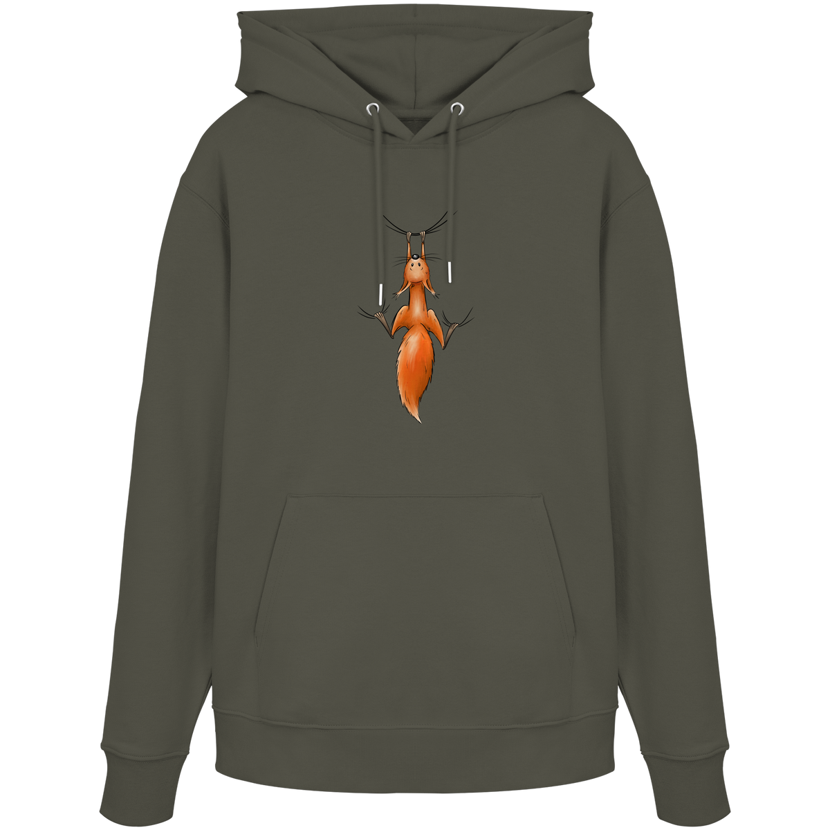 Rotes Eichhörnchen hängt ab - Organic Hoodie