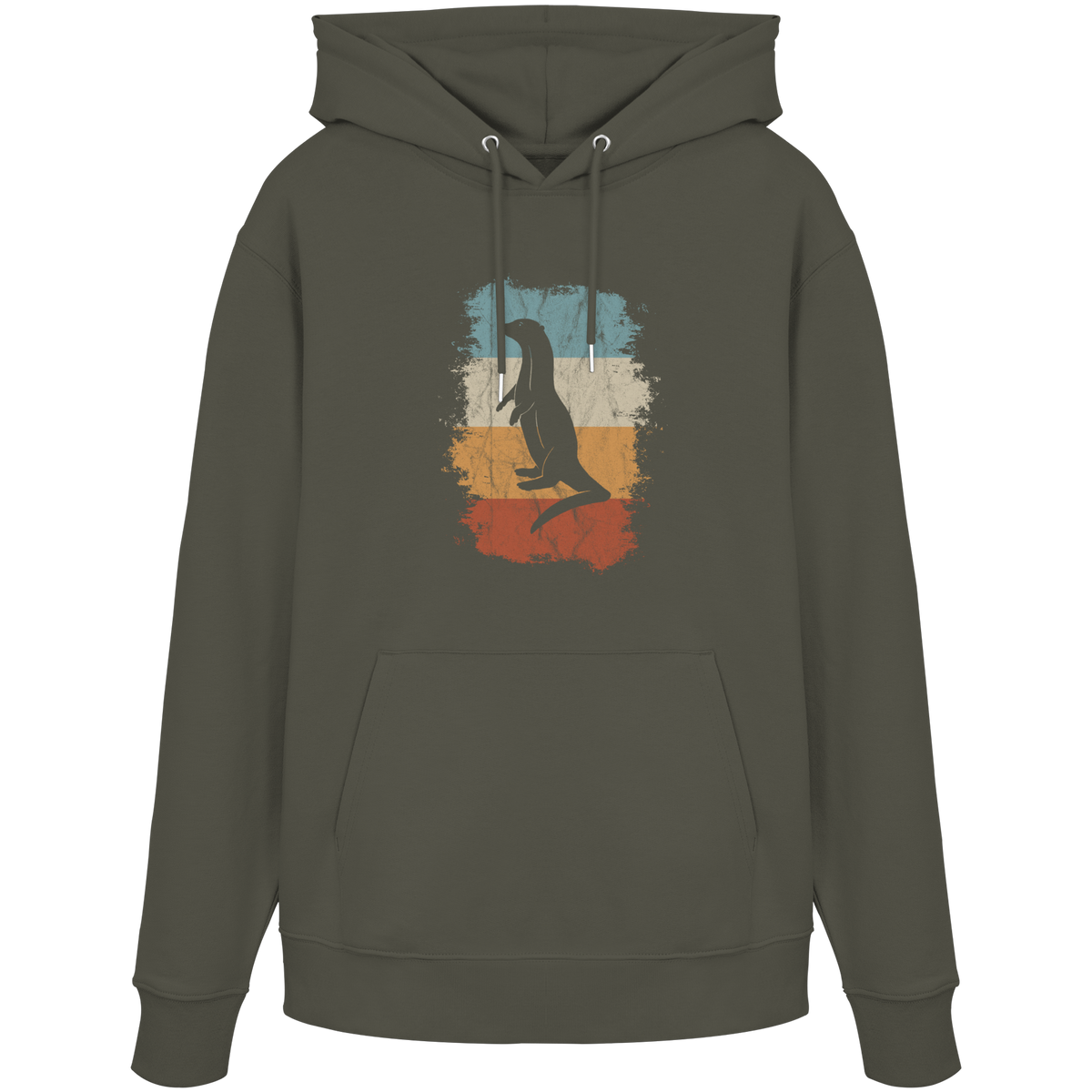 Retro Otter Fischotter Silhouette - Organic Hoodie