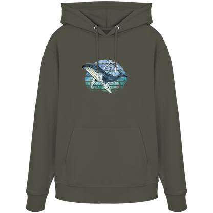 Retro Unterwasser Buckelwal - Organic Hoodie