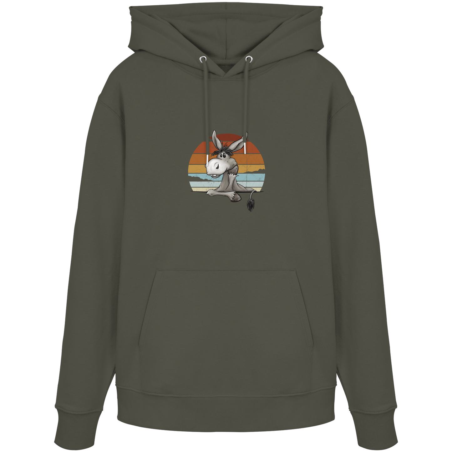 Lässiges Maultier Retro Esel - Organic Hoodie