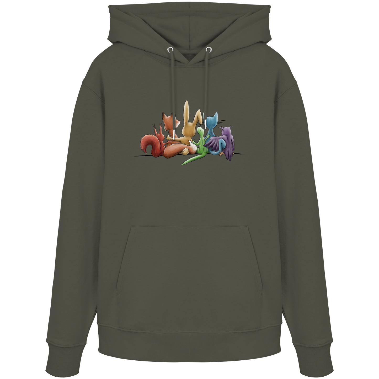 Regenbogen Tiere für Freundschaft, Toleranz und Vielfalt - Organic Hoodie
