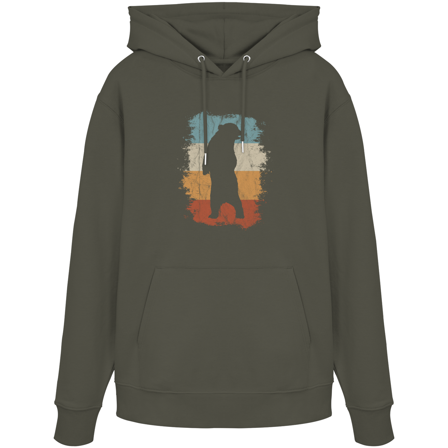 Retro Bären-Silhouette - Organic Hoodie