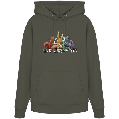 All Colors Matter! Regenbogen Tiere für Vielfalt - Organic Hoodie