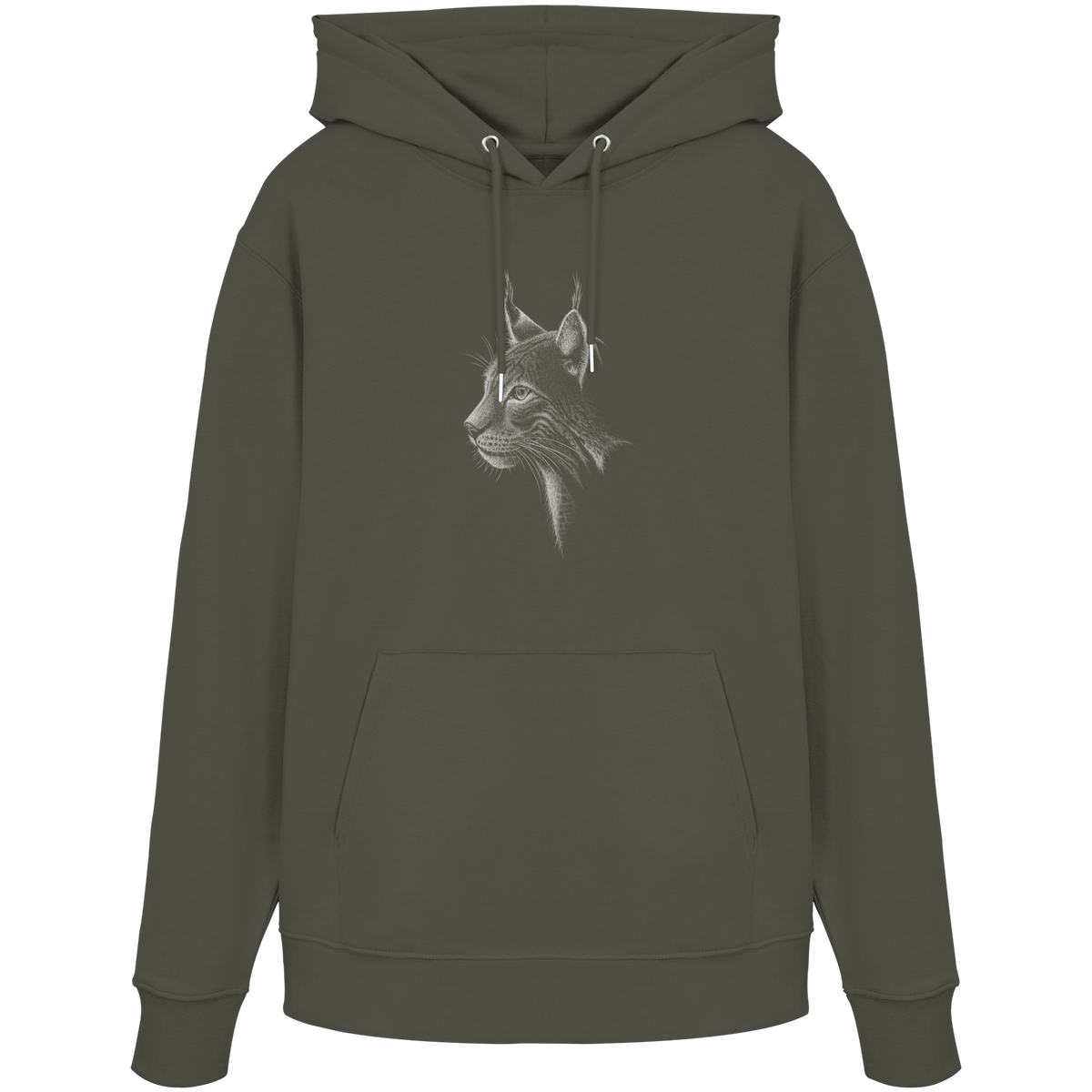 Luchs Kritzelkunst Wildkatze Illustration - Organic Hoodie
