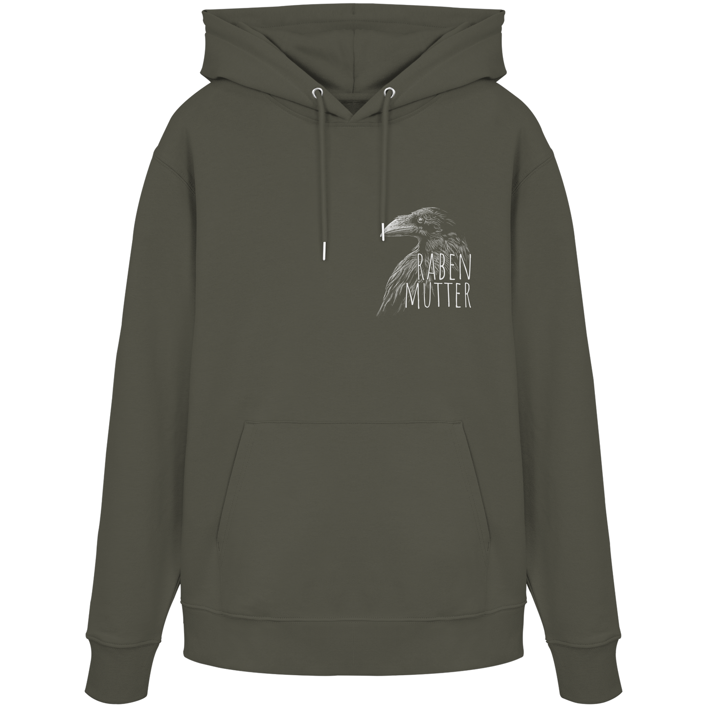 Rabenmutter schwarze Krähe Rabe - Organic Hoodie