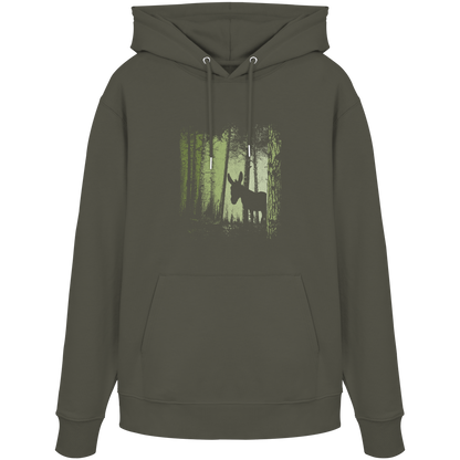 Esel im Zwielicht-Wald - Organic Hoodie