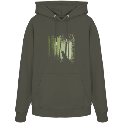 Luchs Wildkatze im Zwielicht Wald - Organic Hoodie