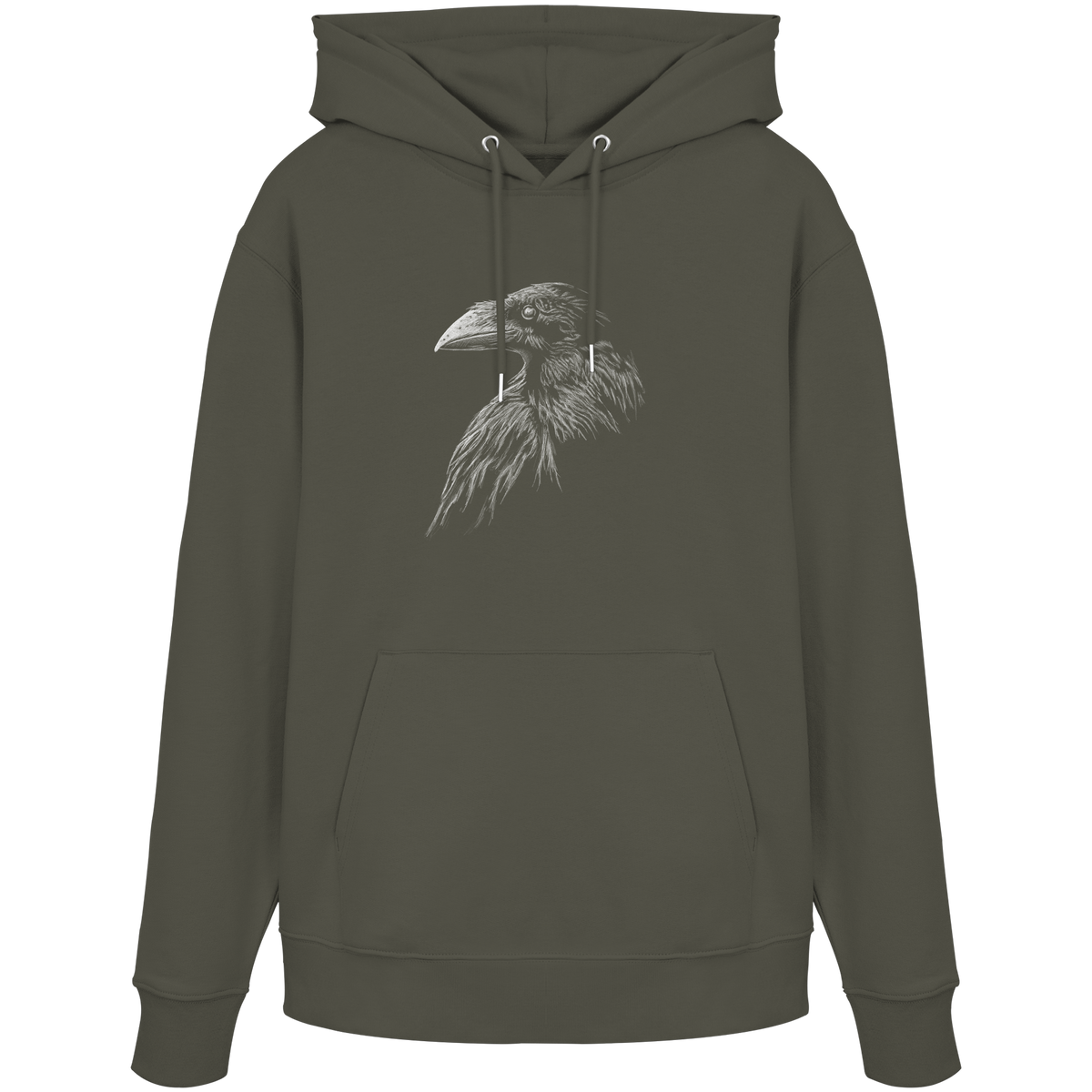 Kritzelkunst Rabe Krähe - Organic Hoodie