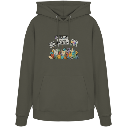 Demo-Katzen gegen Faschismus und für Vielfalt - Organic Hoodie
