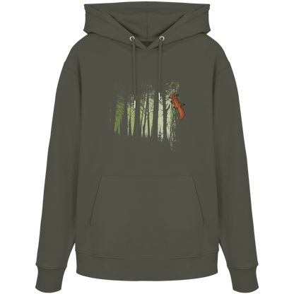 Eichhörnchen im Zwielicht-Wald - Organic Hoodie
