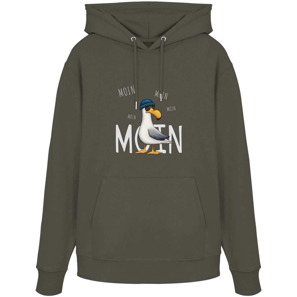 Moin Moin Lässige Hipster Möwe  - Organic Hoodie
