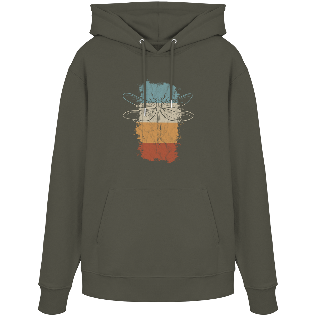 Retro Kunst Libelle | Vintage Dragonfly - Organic Hoodie