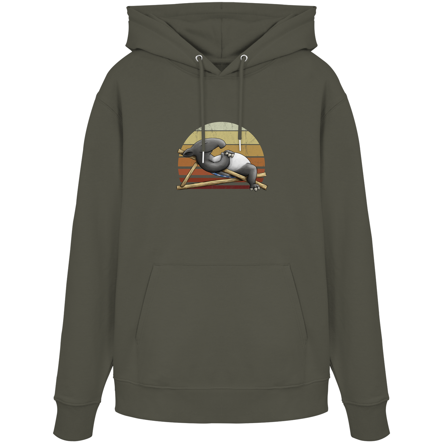 Lässiger Retro Sundown Tapir - Organic Hoodie