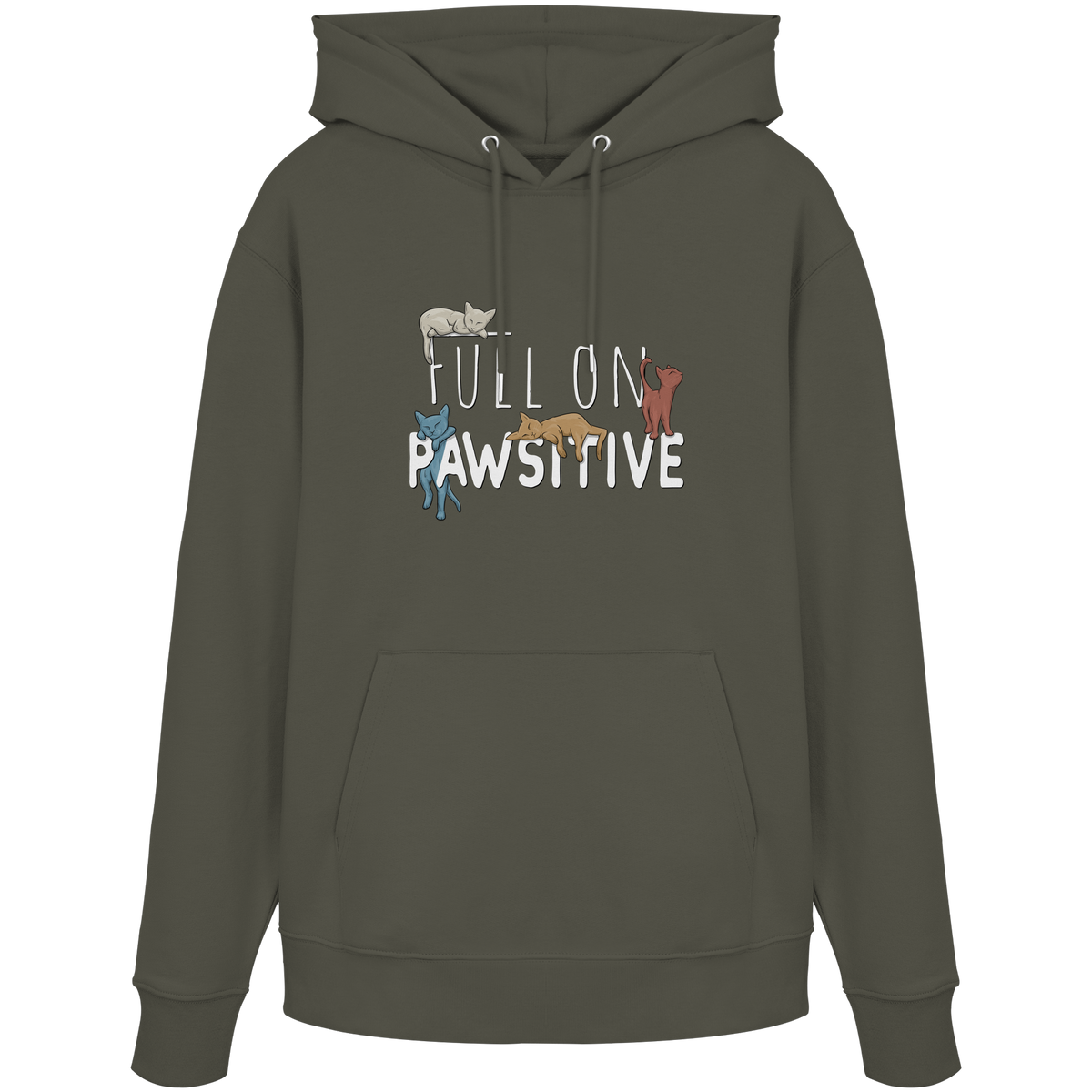 Full On Pawsitive! Gechillte Katzen - Organic Hoodie