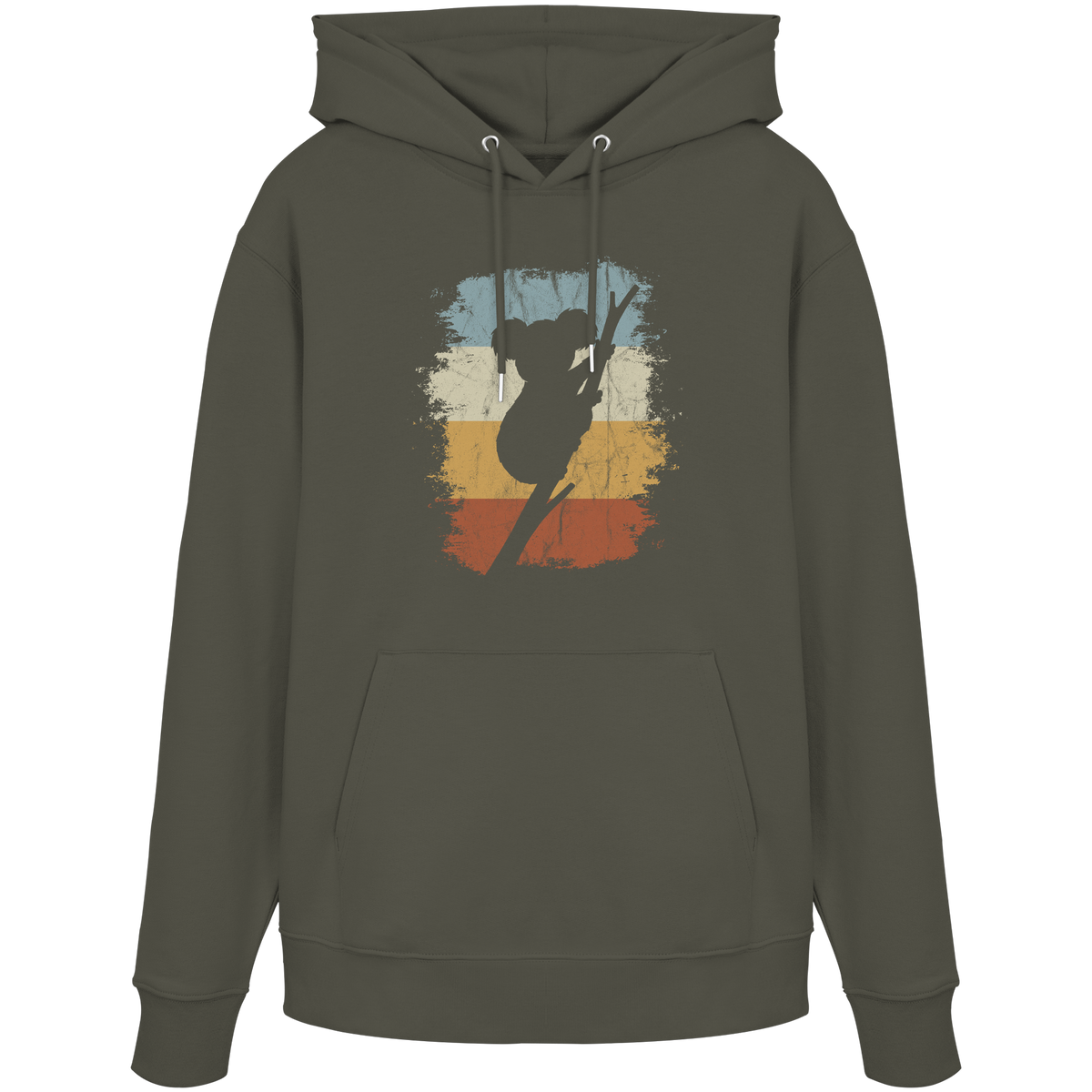 Retro kletternder Koala-Bär - Organic Hoodie
