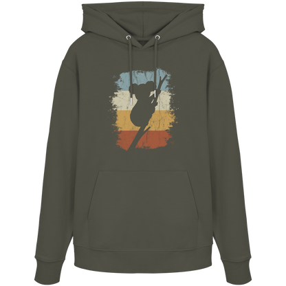 Retro kletternder Koala-Bär - Organic Hoodie