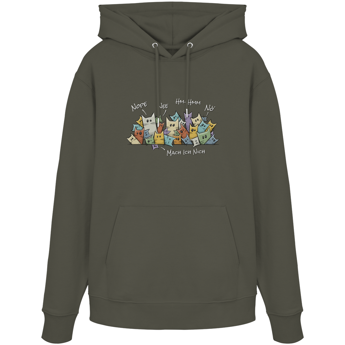 Nope, Nee, Nö Katzen - Organic Hoodie
