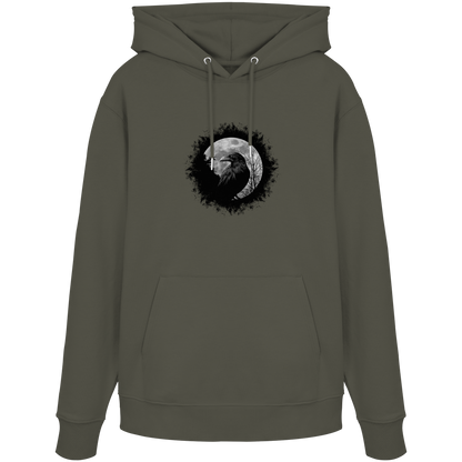 Schwarzer Rabe bei Vollmond  - Organic Hoodie